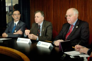140916 Conferencia de Prensa HELCOBCTER PYLORI WHEREWEGO enel Instituto Nacional de Ciencias Medicas Salvador Zubiran Dr Luis Uscanga  Prof David Peura  Prof  BARRY MARSHALL