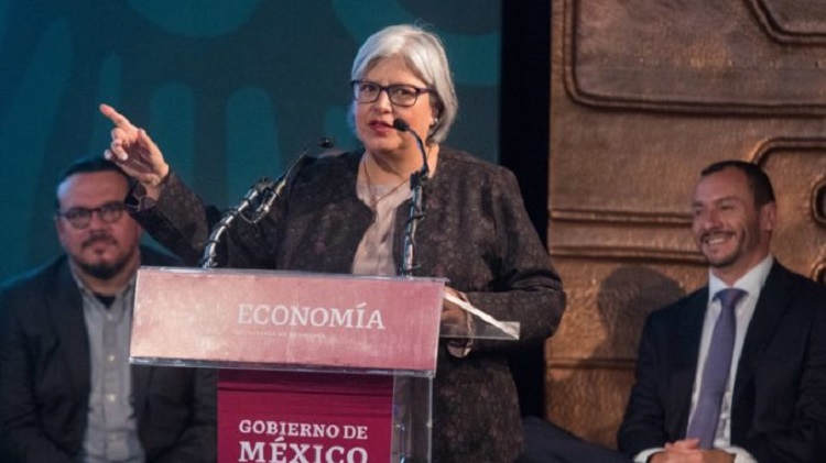 CIUDAD DE MÉXICO, 22AGOSTO2019.- Graciela Márquez Colín, secretaria de Economía, presidio la presentación del programa "En un clic, el IMPI de tu lado", esta consta de una plataforma lanzada por el Instituto Mexicano de la Propiedad Industrial en el que podrán tramitar de manera sencilla el regsitro de una marca o patente en línea.
FOTO: MOISÉS PABLO /CUARTOSCURO.COM